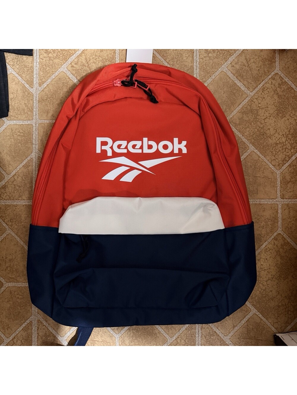Reebok BTK Backpack Red White Navy  Gym School Travel Bag